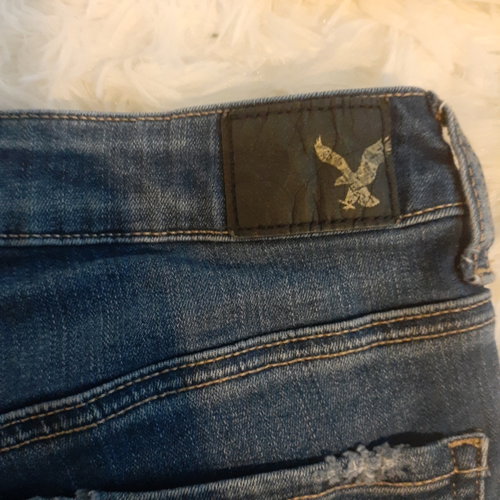 American Eagle Super Hi rise Shortie Super Sz 4 - Picture 10 of 11